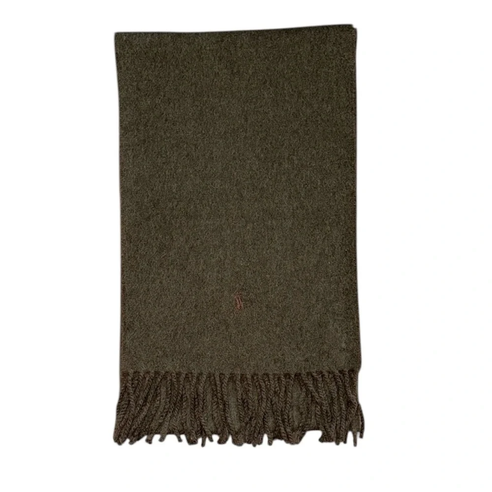 Polo Ralph Lauren Men's Classic Reversible Scarf, Olive/ Brown